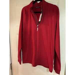 Cutter & Buck Mens Quarter Zip Pullover Red Mock Neck Sustainable MCK01143 NEW‎